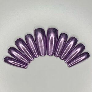 Purple Chrome Custom Press On Nails | High Quality Nails | Handmade